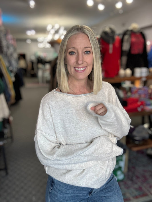 Boat Neck Cozy Pullover