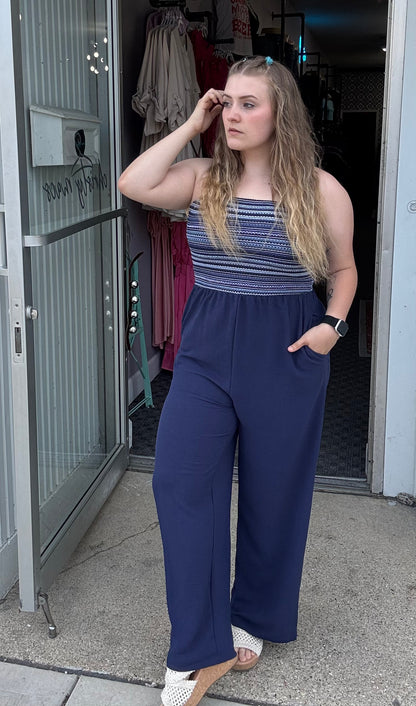 One piece Striped Jumpsuit