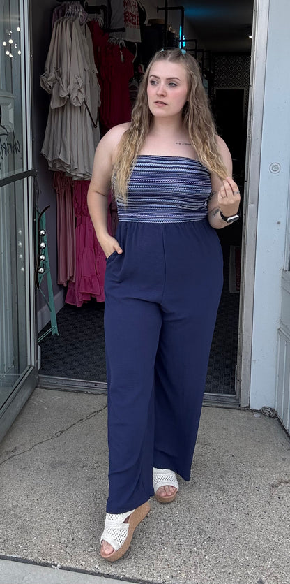 One piece Striped Jumpsuit