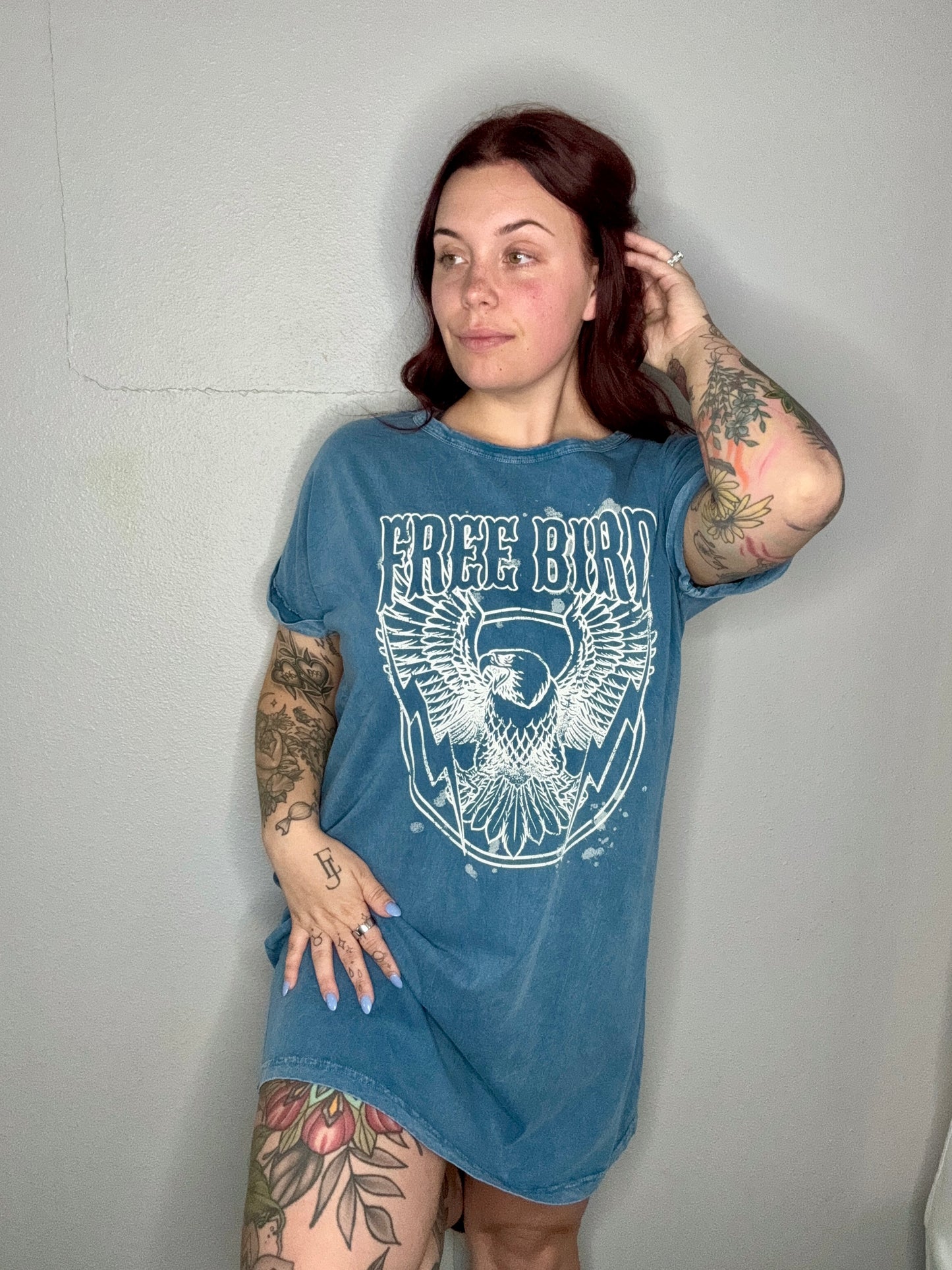Free Bird Graphic Dress