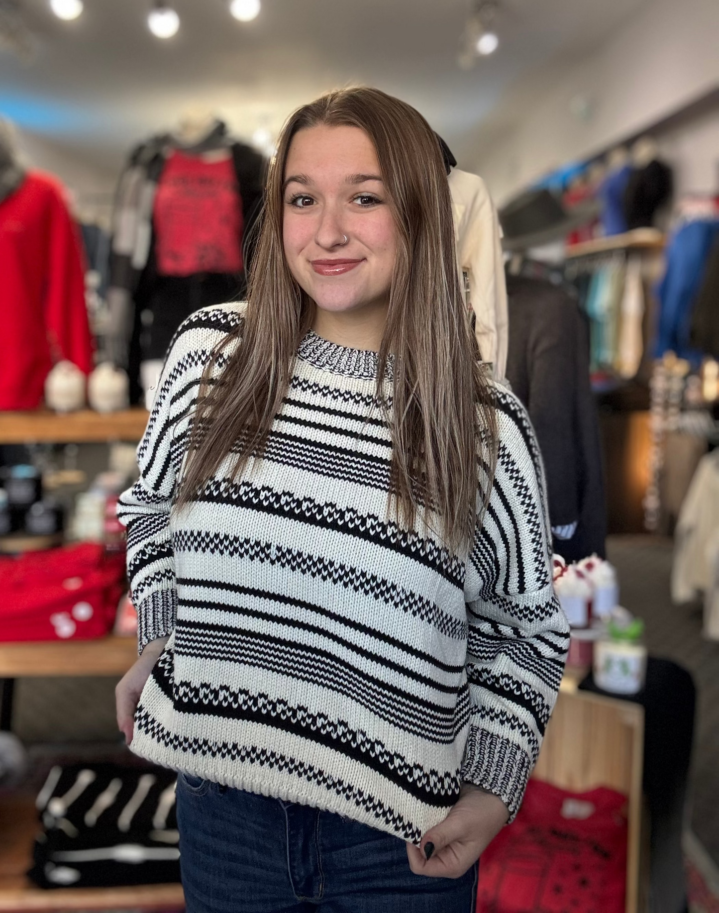 Vintage Striped Knit Sweater