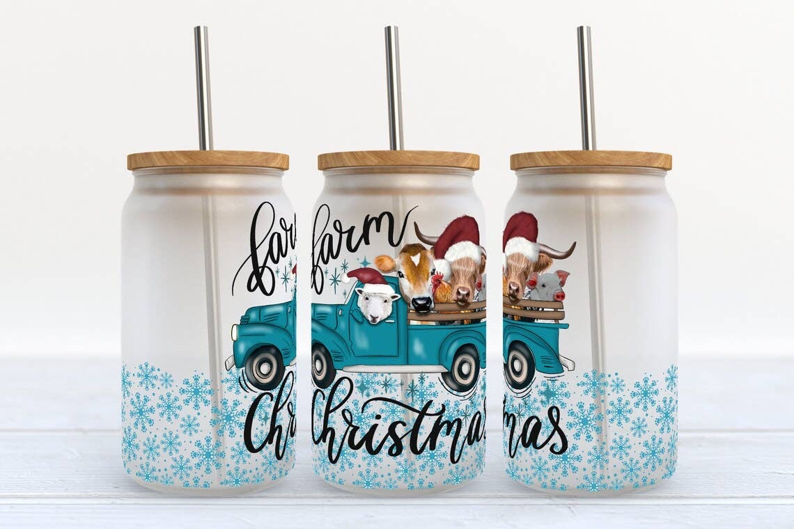 Christmas Glass Tumblers