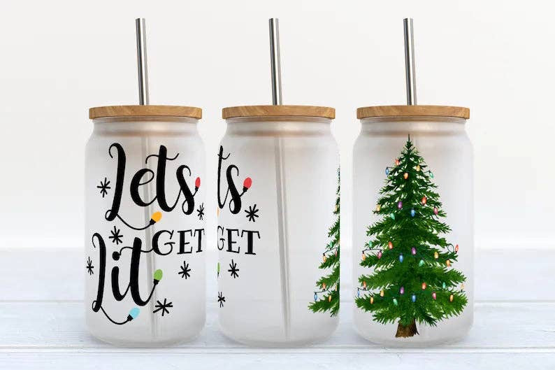 Christmas Glass Tumblers