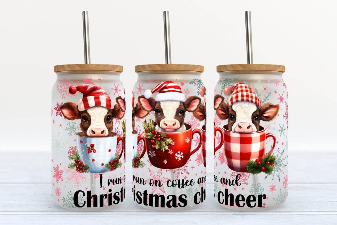 Christmas Glass Tumblers