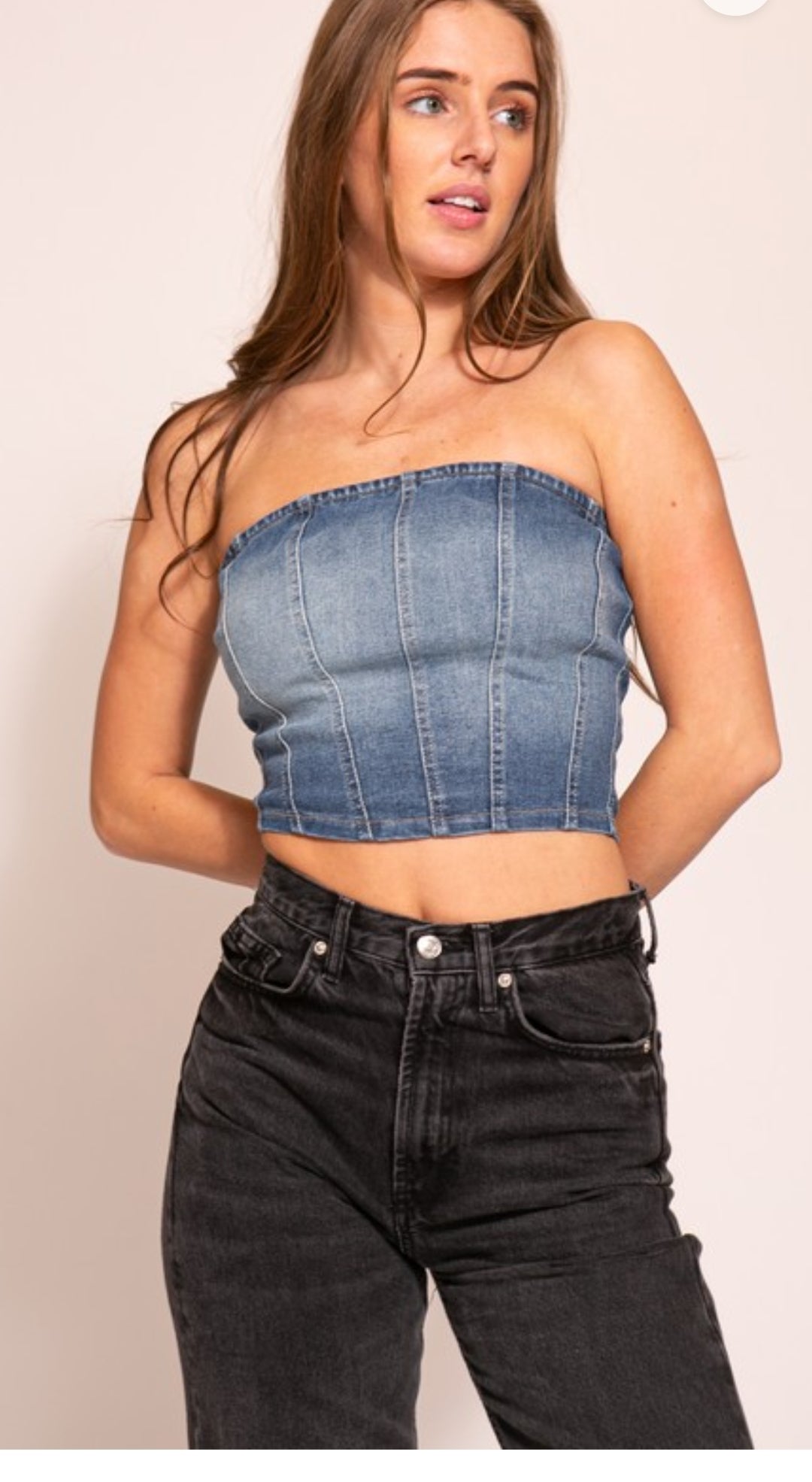 Gorgeous Denim Corset Top