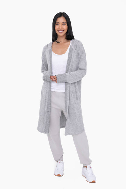 Mono B Softest Hooded Cardigan with Pockets