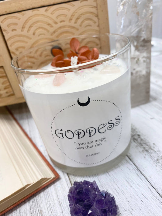 Goddess Crystal Candle