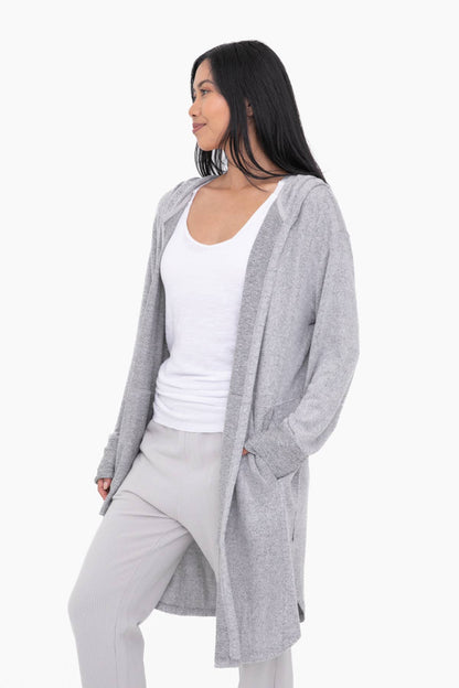 Mono B Softest Hooded Cardigan with Pockets