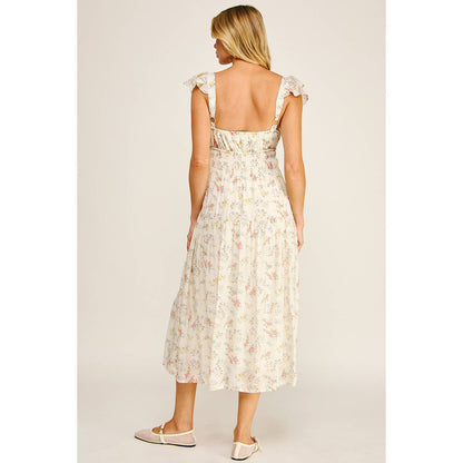 Soft Bloom Midi Dress