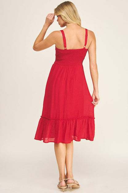 Ruffle Midi Dress