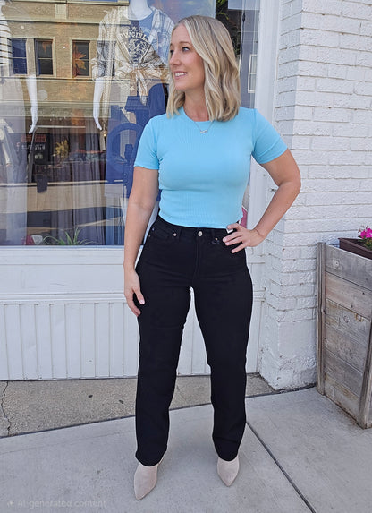 Reg/Plus Judy Blue "Sexy Black" Straight Leg