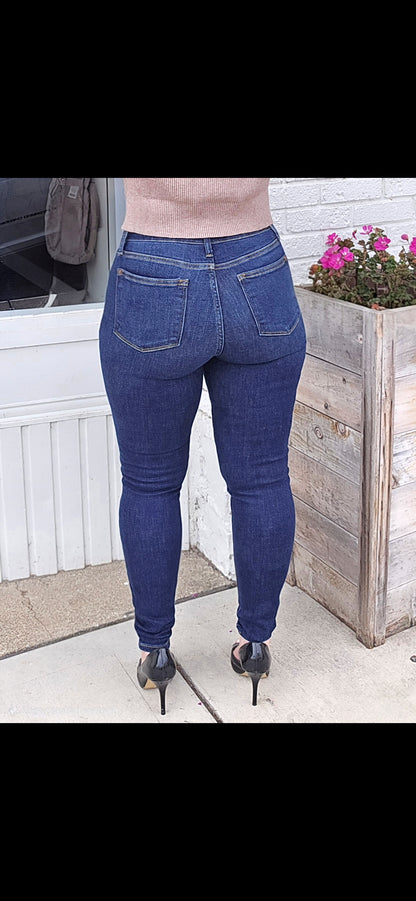 Reg/Plus Judy Blue HI-Waist "Indigo Wash" Skinny