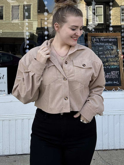 Cropped Corduroy Jacket