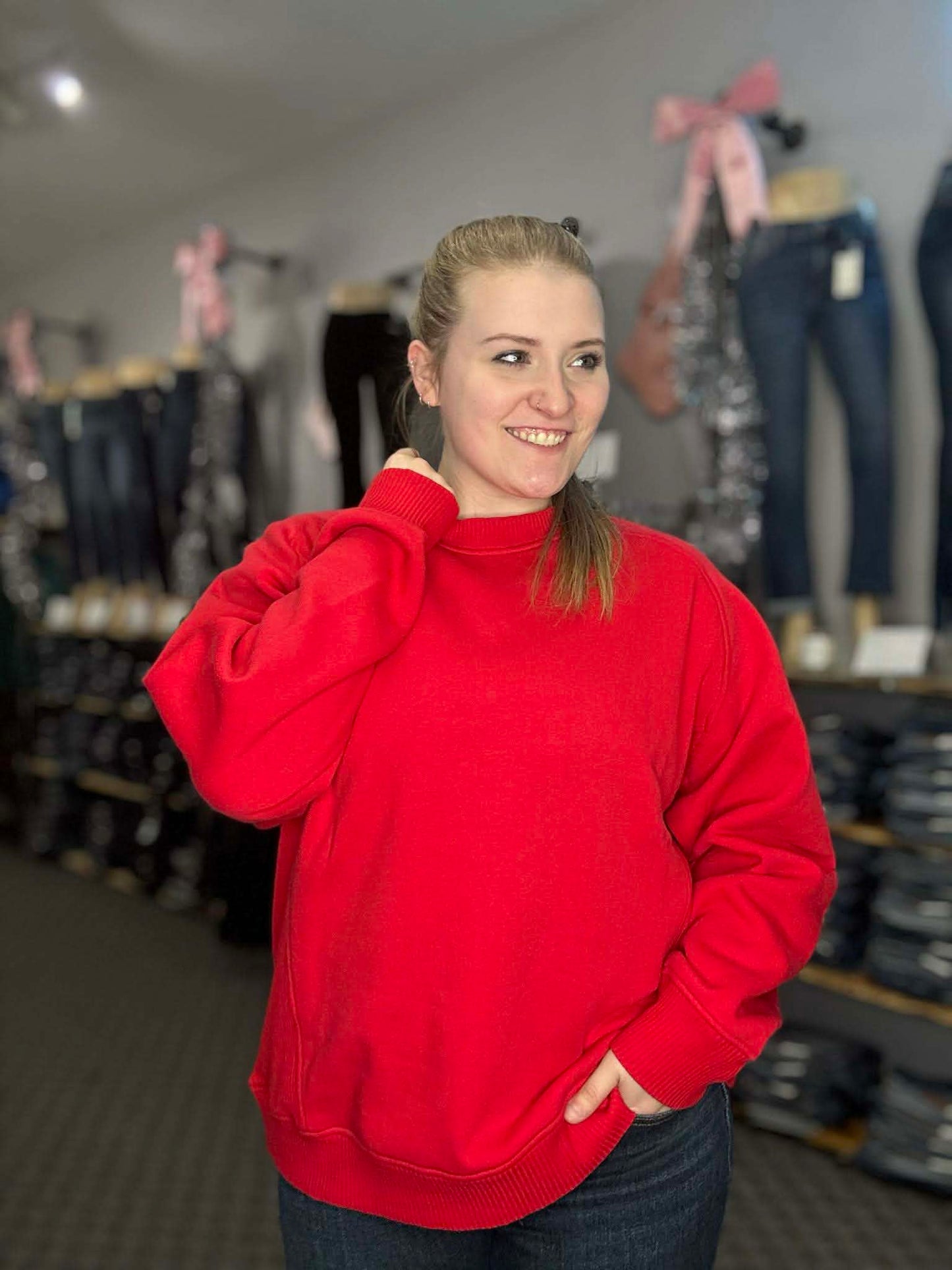 Plus Ruby Ribbed Fleece