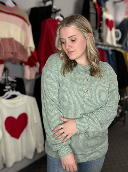 Aqua Ribbed Texture Top