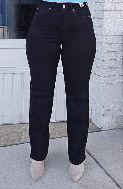 Reg/Plus Judy Blue "Sexy Black" Straight Leg