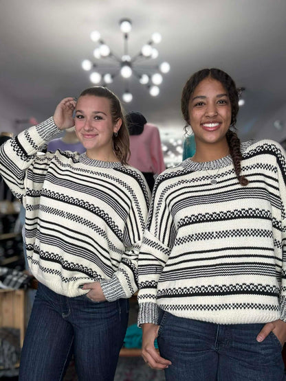 Vintage Striped Knit Sweater