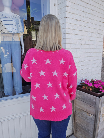 Star Pattern Soft Sweater