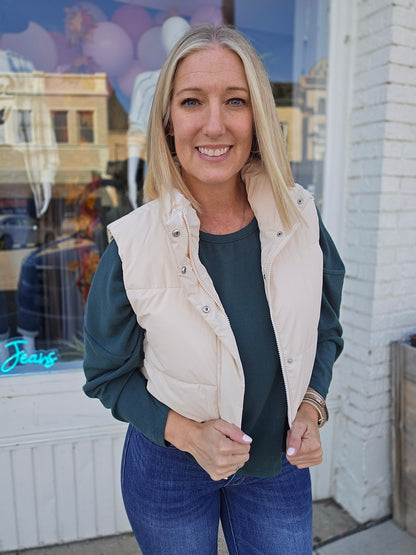 Essential Puffer Down Vest with Adjustable Hem