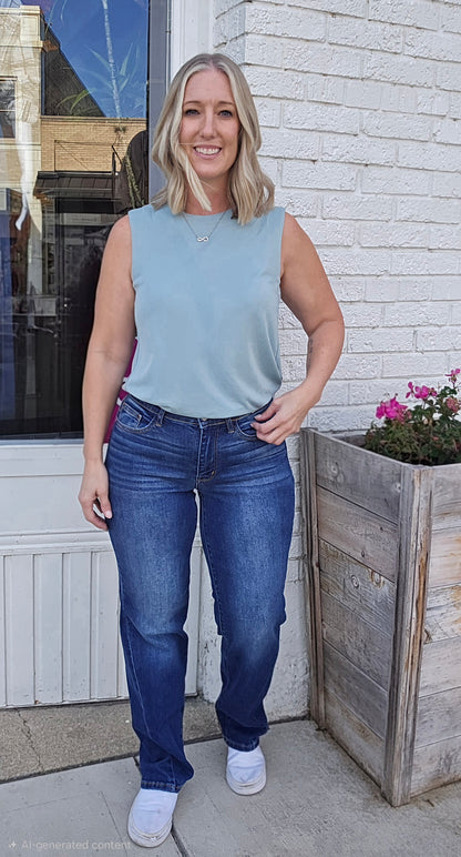 Reg/Plus Judy Blue "Side Seam Detail" Straight