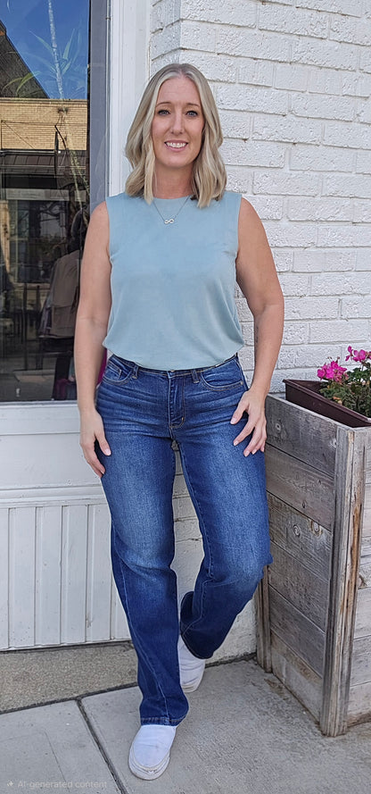 Reg/Plus Judy Blue "Side Seam Detail" Straight