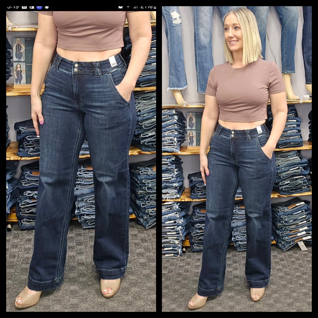 Judy Blue Dark Wash Wide Leg Jean