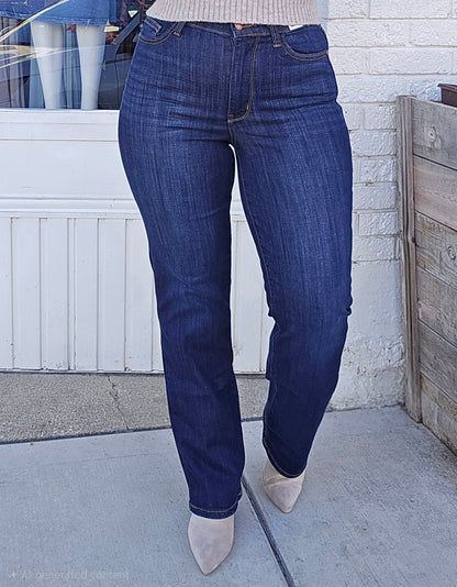Reg/Plus Judy Blue "Polished" Straight Leg