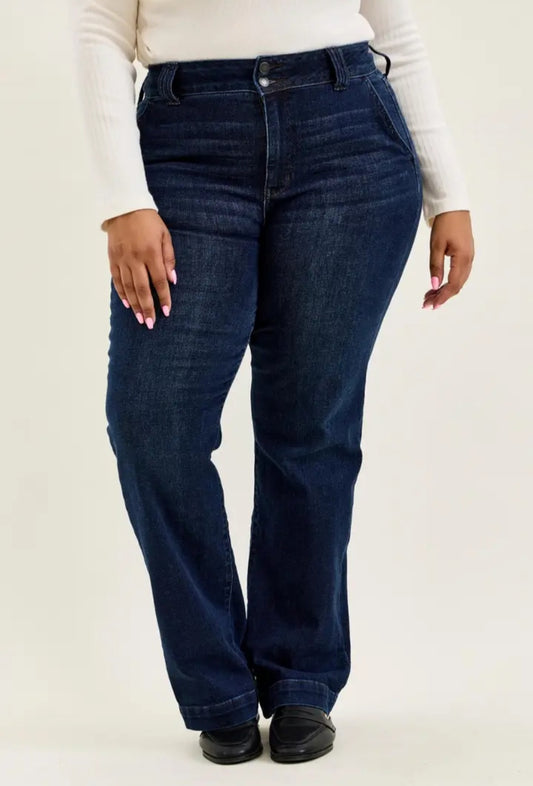 Judy Blue "Sexy" Wide Leg Trouser