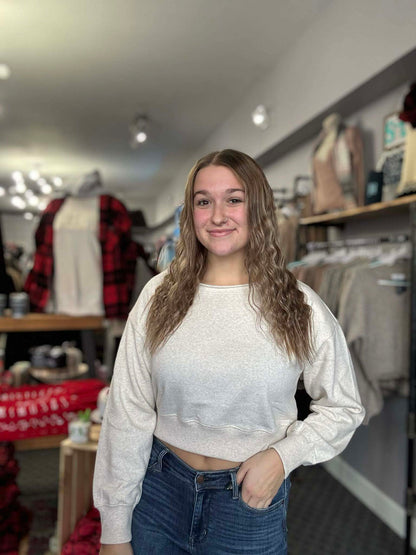 Fleece Off The Shoulder Pullover