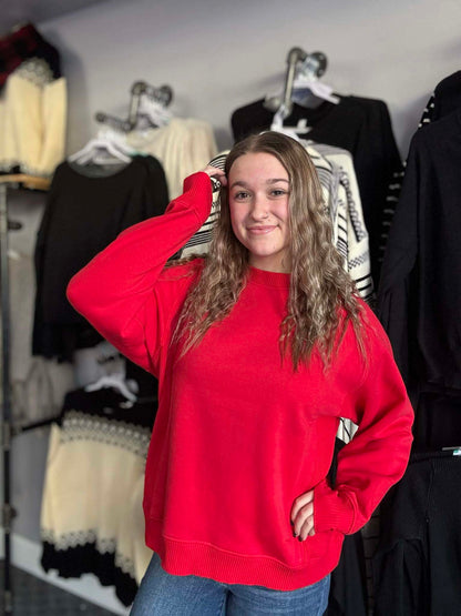 Plus Ruby Ribbed Fleece