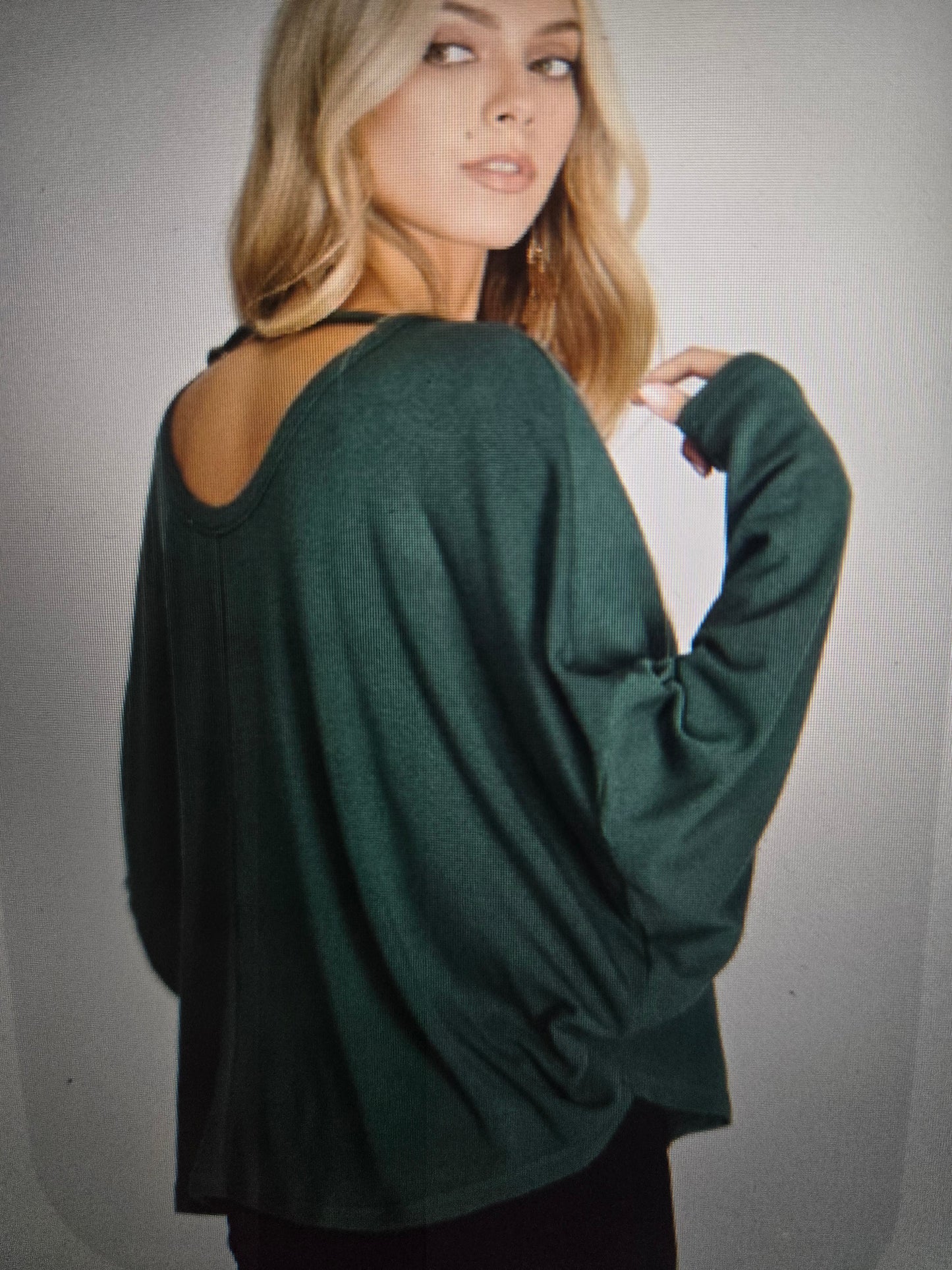 Long Sleeve Batwing Knit Top