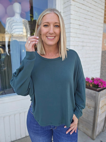 Long Sleeve Batwing Knit Top