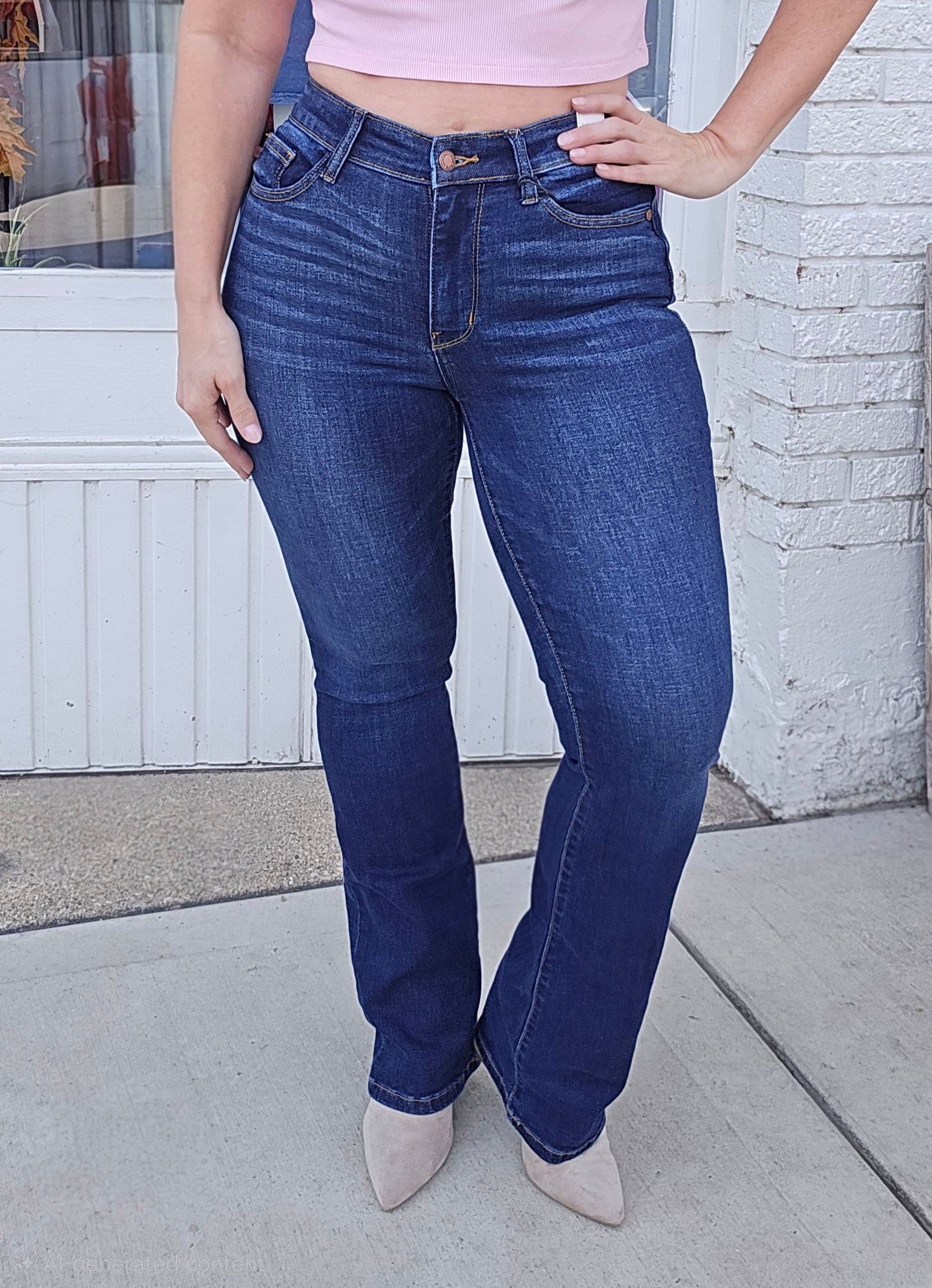 Reg/Plus Dark Wash "Urban Cowgirl" Bootcut