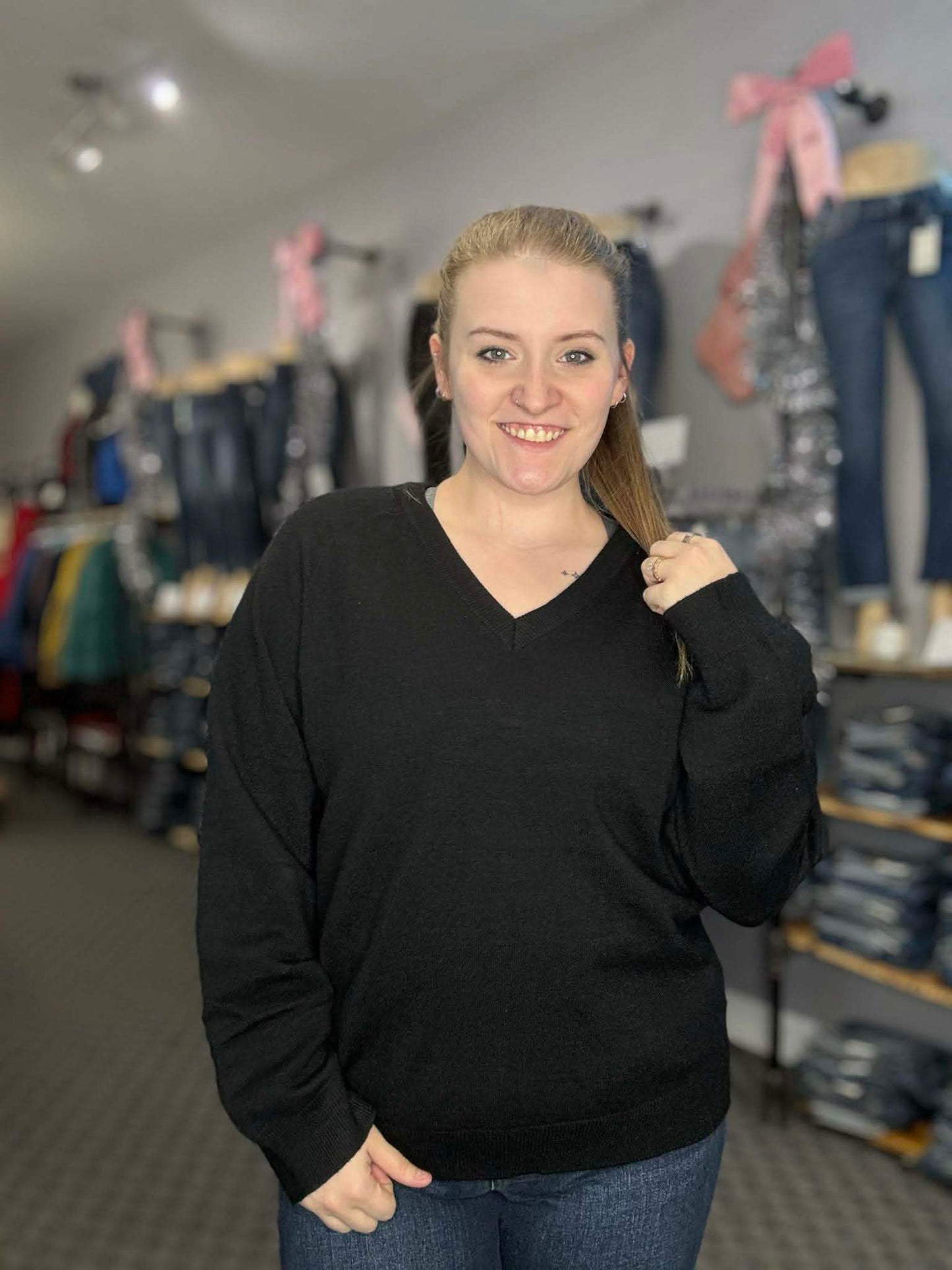 V-Neck Pretty Sweater