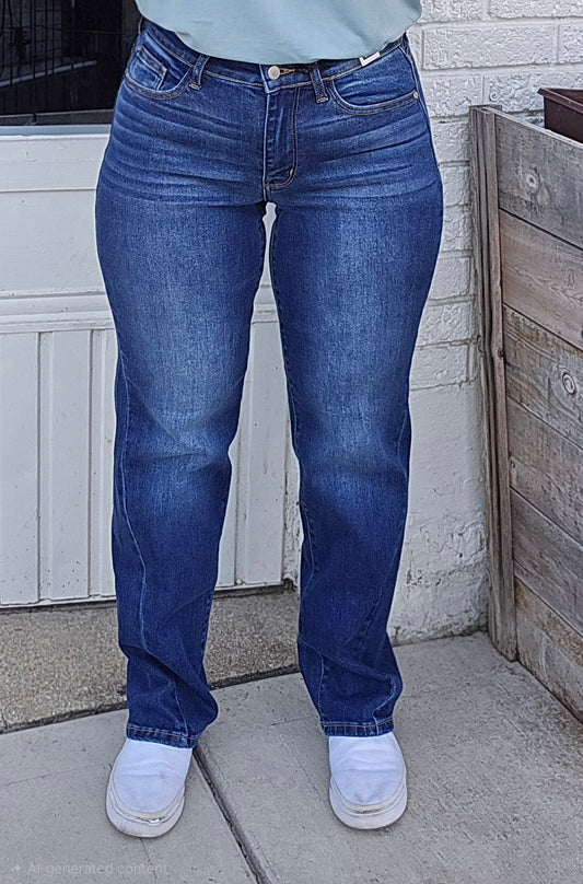 Reg/Plus Judy Blue "Side Seam Detail" Straight