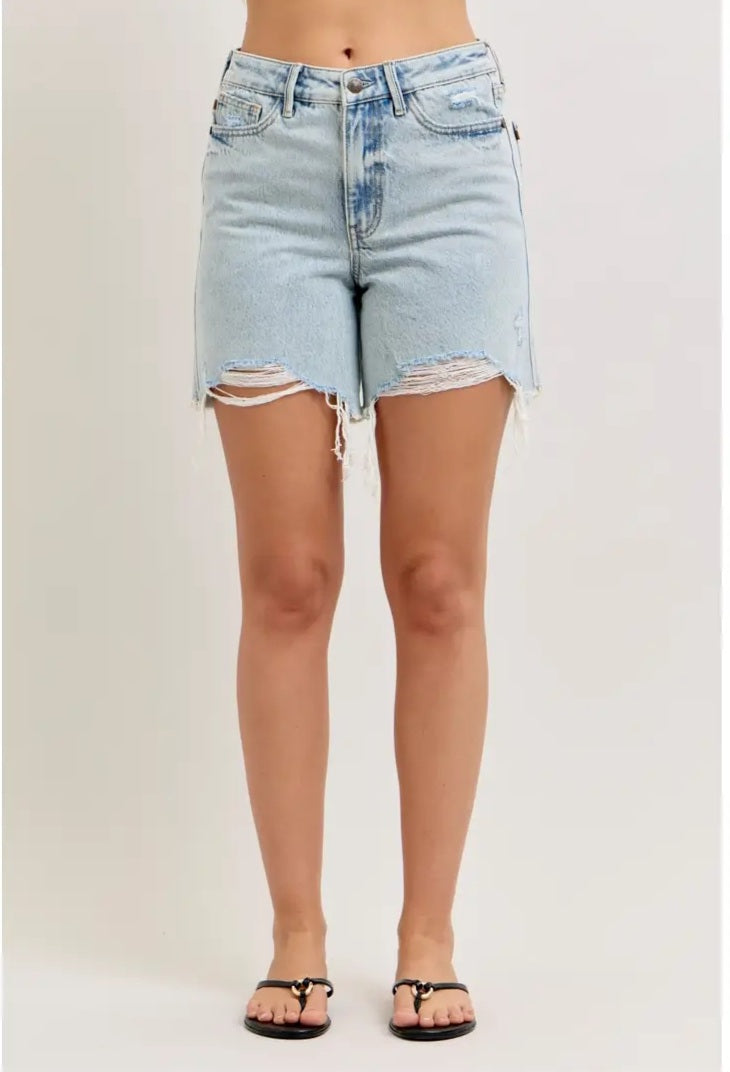 Judy Blue HW Rigid Magic Dad Shorts
