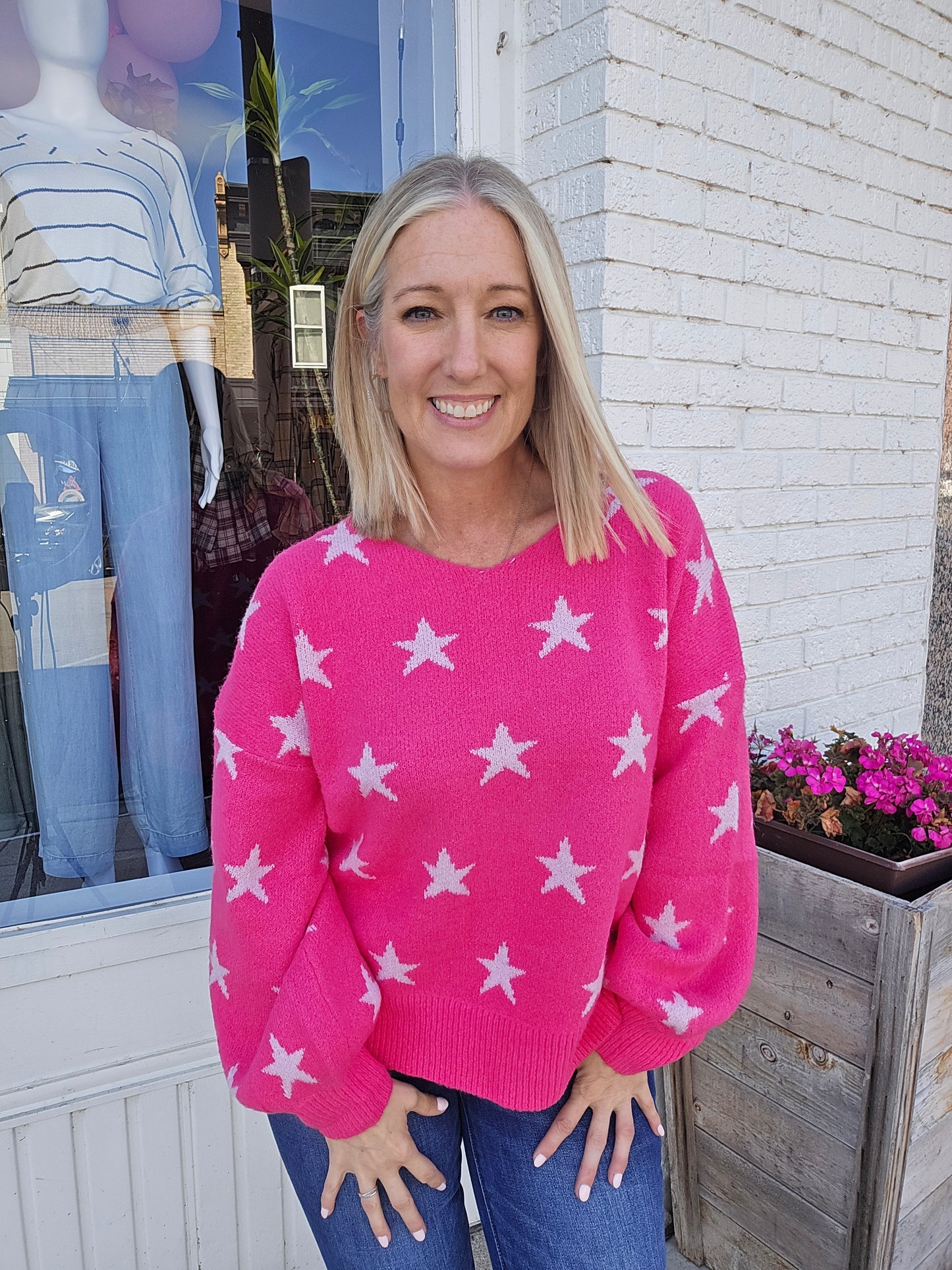 Star Pattern Soft Sweater