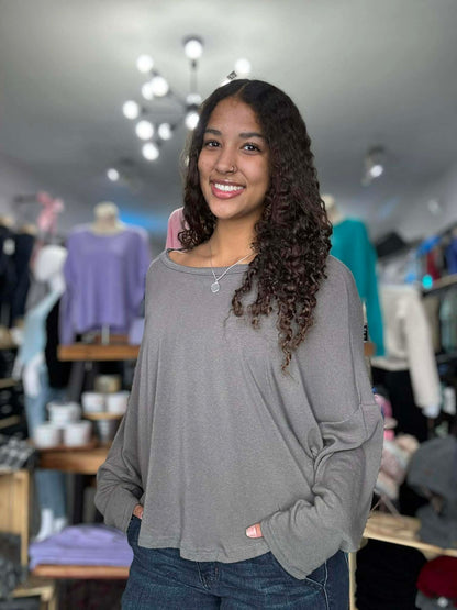 Long Sleeve Batwing Knit Top