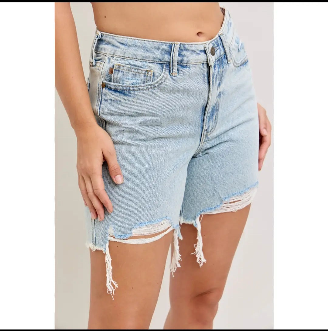 Judy Blue HW Rigid Magic Dad Shorts