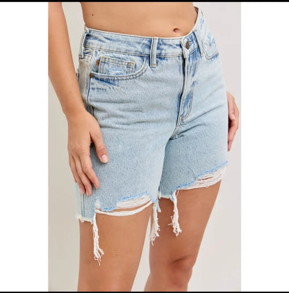 Judy Blue HW Rigid Magic Dad Shorts