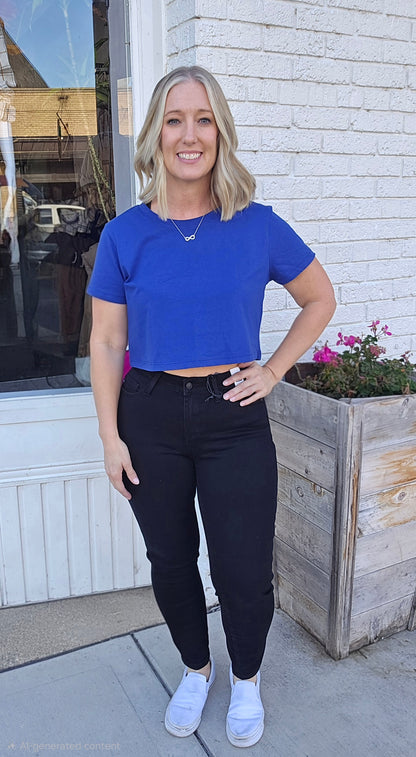 Reg/Plus Judy Blue Mid-Rise "Midnight Black" Slim Fit Black