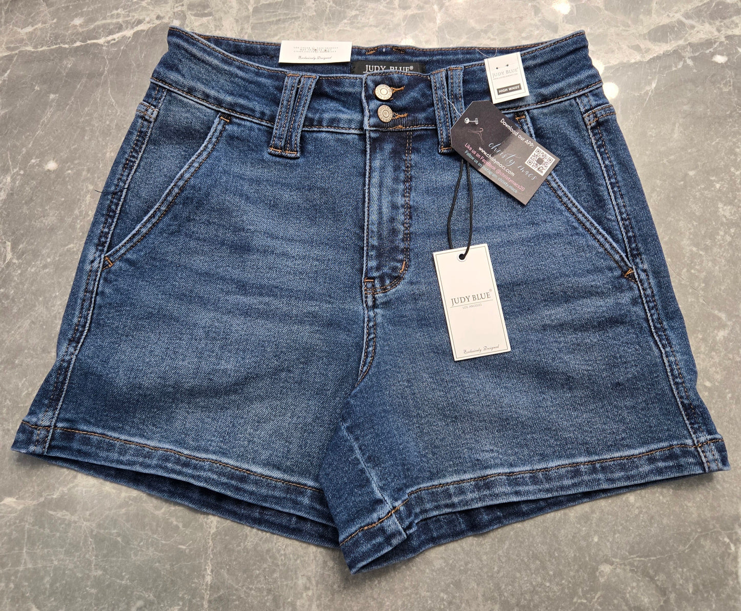 Judy Blue Double Button Deep Pocket Shorts