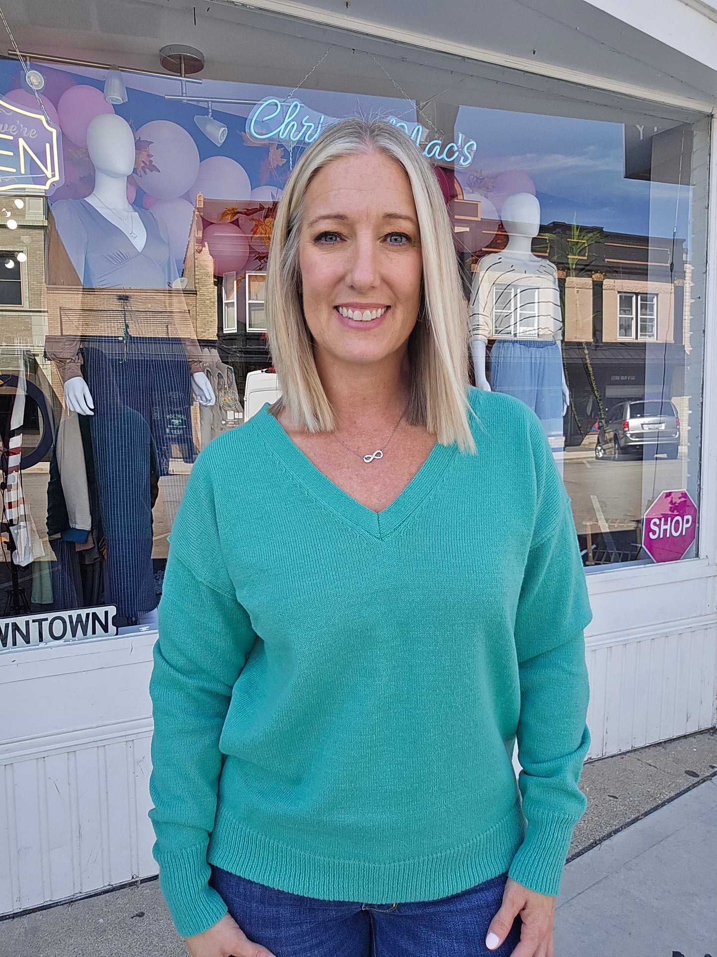 Long Sleeve V-Neck Sweater