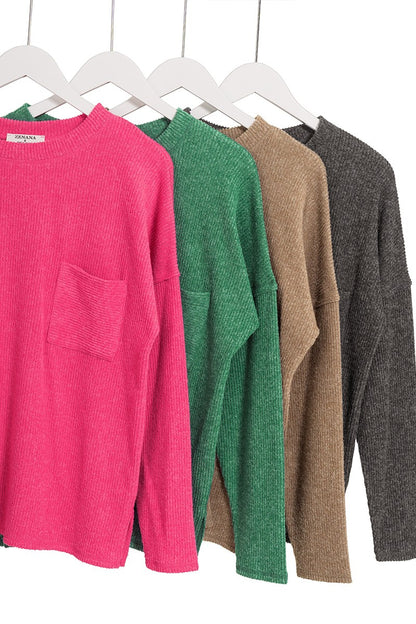 Brushed Ribbed Sweater